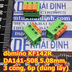 domino KF142R KF142 DA141-508, 5.08mm, 2 cổng / 3 cổng (dùng lẩy) kde2208
