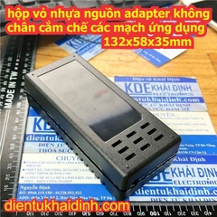 hộp vỏ nhựa nguồn adapter không chân cắm chế các mạch ứng dụng 132x58x35mm kde2213