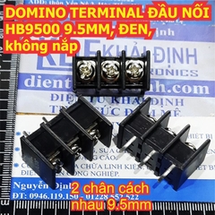 DOMINO, TERMINAL ĐẦU NỐI HB9500 9500 9.5MM, ĐEN, không có nắp 2P ~ 10P kde2220