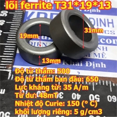 Lõi ferrite sắt từ vòng xuyến, lõi ferrite vòng tròn, lõi sắt từ kde2295