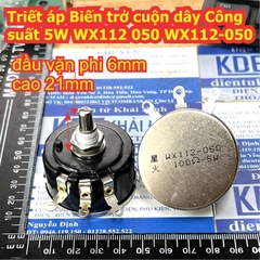 Triết áp Biến trở cuộn dây Công suất 5W WX112 050 WX112-050 100 Ohm ~ 22K kde2376