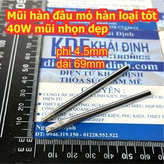 Mũi hàn đầu mỏ hàn loại tốt 40W màu trắng / đen mũi nhọn / dẹp / dao / tròn / cong kde2382