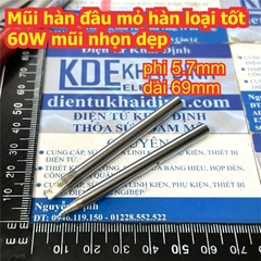 Mũi hàn đầu mỏ hàn loại tốt 60W màu trắng / đen mũi nhọn / dẹp / dao / tròn / cong kde2382
