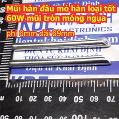 Mũi hàn đầu mỏ hàn loại tốt 60W màu trắng / đen mũi nhọn / dẹp / dao / tròn / cong kde2382