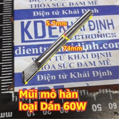 Mũi hàn đầu mỏ hàn loại tốt 60W màu trắng / đen mũi nhọn / dẹp / dao / tròn / cong kde2382