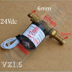 van khí, xăng dầu VZ1.5 SVZ-1.5 DC24V bằng đồng đầu phi 6, 8mm kde2558