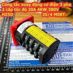 Công tắc xoay tủ điện động cơ điện 20A 4KW HZ5D 20/4 M08T 4 cặp tiếp điểm 3 vị trí kde2570
