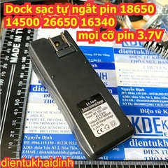 Dock sạc tự ngắt pin 18650 14500 26650 16340 3.7V mọi cỡ 2 viên chân cắm liền kde2579