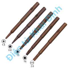 Bộ dụng cụ tuốc nơ vít, Tô Vít 5 đầu loại nhỏ mở bulong vít điện thoại đồ điện tử kde2735