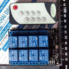 module Hồng Ngoại 8 Relay 5v + remote HN 8 kênh, tự giữ kde2824