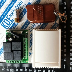 Hộp module điều khiển từ xa RF 315MHz IN 12Vdc 4 Relay 10A học lệnh, remote 4p nhiều chế độ kde2880