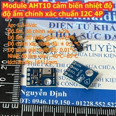 Module AHT10 cảm biến nhiệt độ độ ẩm chính xác chuẩn I2C 4P kde3027