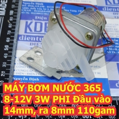 Máy bơm nước nóng ấm siêu tốc máy pha trà dẫn động từ 365 8-12V 3W Đầu vào 14mm ra 8mm tháo máy kde3074