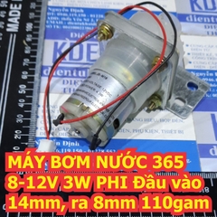 Máy bơm nước nóng ấm siêu tốc máy pha trà dẫn động từ 365 8-12V 3W Đầu vào 14mm ra 8mm tháo máy kde3074