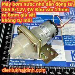 Máy bơm nước nóng ấm siêu tốc máy pha trà dẫn động từ 365 8-12V 3W Đầu vào 14mm ra 8mm tháo máy kde3074
