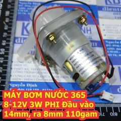 Máy bơm nước nóng ấm siêu tốc máy pha trà dẫn động từ 365 8-12V 3W Đầu vào 14mm ra 8mm tháo máy kde3074