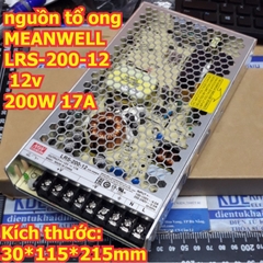 nguồn xung, nguồn tổ ong MEANWELL LRS nguồn mỏng các loại 100w 150w 200w indoor kde3097