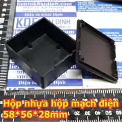 Hộp nhựa hộp mạch điện 58*56*28mm màu đen kde3194
