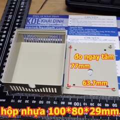 hộp nhựa trắng hộp mạch điện 100*80*29 kde3195