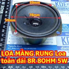 LOA MÀNG RUNG Loa toàn dải 3inch 8R 8OHM 5W phi 78mm cao 41mm kde3204