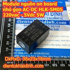 Module nguồn on board nhỏ gọn AC-DC HLK-5M05 220vac - 5Vdc 5W kde3288