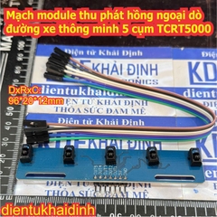 Mạch module thu phát hồng ngoại dò đường xe thông minh 5 cụm TCRT5000 kde3389