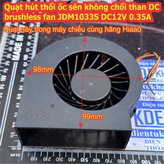 Quạt hút thổi ốc sên không chổi than DC brushless fan làm mát JDM1033S DC12V 0.35A kde3393