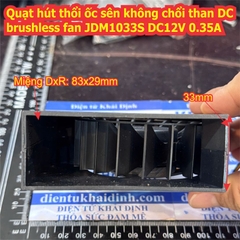 Quạt hút thổi ốc sên không chổi than DC brushless fan làm mát JDM1033S DC12V 0.35A kde3393