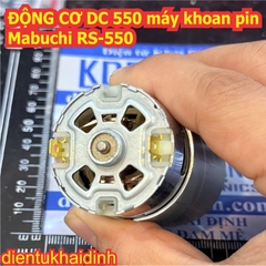 ĐỘNG CƠ DC 550 máy khoan pin motor Mabuchi RS-550VC-8022 RS-550VD-6038 21.6V 12V 20000V/P trục 3.17mm x9mm kde3399