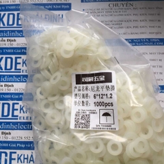 vòng đệm nhựa phẳng Long đền nhựa trắng các cỡ M2 đến M20 lỗ 2mm đến 20mm kde0210
