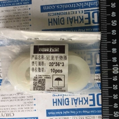 vòng đệm nhựa phẳng Long đền nhựa trắng các cỡ M2 đến M20 lỗ 2mm đến 20mm kde0210