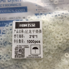 vòng đệm nhựa phẳng Long đền nhựa trắng các cỡ M2 đến M20 lỗ 2mm đến 20mm kde0210