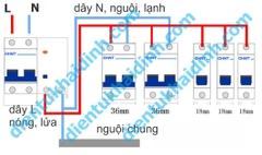 CB MCB AUTOMAX aptomat HÃNG CHINT CHỐNG GIẬT 2P+N kde3653