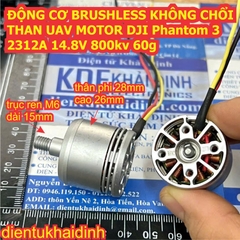 ĐỘNG CƠ BRUSHLESS KHÔNG CHỔI THAN UAV MOTOR DJI Phantom 3 2312A 14.8V 800kv 60g kde3853