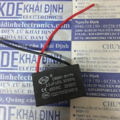 Tụ Quạt tụ đề khởi động CBB61 hàng thường các Hãng JF AM Media dung lượng 1.0uF ~ 35uF kde3617