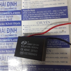 Tụ Quạt tụ đề khởi động CBB61 hàng thường các Hãng JF AM Media dung lượng 1.0uF ~ 35uF kde3617