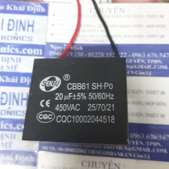 Tụ Quạt tụ đề khởi động CBB61 hàng thường các Hãng JF AM Media dung lượng 1.0uF ~ 35uF kde3617