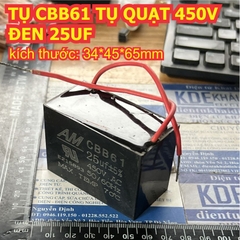 Tụ Quạt tụ đề khởi động CBB61 hàng thường các Hãng JF AM Media dung lượng 1.0uF ~ 35uF kde3617