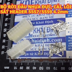 Bộ RỜI ĐẦU NHỰA ĐỰC, CÁI, LÕI SẮT ĐẦU NỐI, HEADER 5557/5559 4.2mm 2P-24P (JACK NỐI MÁY TÍNH) kde4070