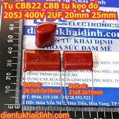 Tụ CBB22 CBB, tụ kẹo 205J 400V 2UF kde4110