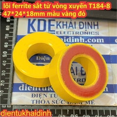 lõi ferrit sắt từ vòng xuyến SM467026A T184-8 T184-26 T184-52 T184-14 47*24*18mm đen nâu nhạt T184-35 47*24*18mm vàng xám hàng tháo máy kde9026