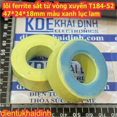 lõi ferrit sắt từ vòng xuyến SM467026A T184-8 T184-26 T184-52 T184-14 47*24*18mm đen nâu nhạt T184-35 47*24*18mm vàng xám hàng tháo máy kde9026