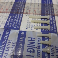 bulong Nhựa bu long vít nhựa đầu vít dấu + đỉnh TÙ tròn M4 4mm dài 5mm ~ 30mm kde4269