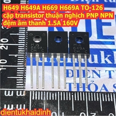H649 H649A H669 H669A TO-126 cặp transistor thuận nghịch PNP NPN đệm âm thanh 1.5A 160V kde4349