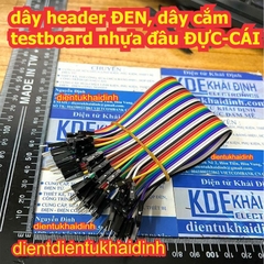 Tấm 40 dây jack cắm testboard bo nhựa đục lỗ header miếng DÀI 30cm 40cm 2 đầu đực-đực, đực-cái, cái-cái kde2217