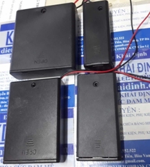 hộp, đế pin, khay đựng pin AA 1/2/3/4 viên, có nắp, có công tắc kde1945
