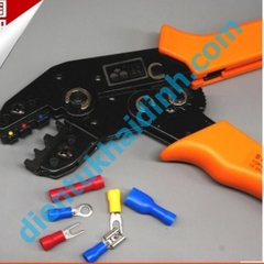 kìm bấm cos nhựa chẻ, các cos bọc nhựa….dây 0.25-2.5mm2 SN-02C kde4542