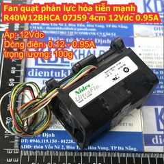 Fan quạt phản lực hỏa tiễn mạnh tản nhiệt server Nidec 4056 4cm R40W12BHCA 07J59 4x4x5.6cm 12Vdc 0.95A kde4566