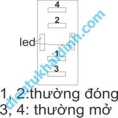Nút nhấn inox chống nước, dạng tròn khoét lỗ 22mm, nút nhấn đề, nhấn nhả GQ22 đầu phẳng led vòng tròn 12-24V kde4655