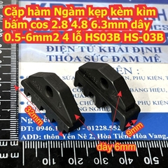 Cặp hàm Ngàm kẹp kèm kìm bấm cos 2.8 4.8 6.3 7.8mm dây 0.5-6mm2 3 / 4 lỗ HS03B HS-03B LX-03B LX03B kde8218